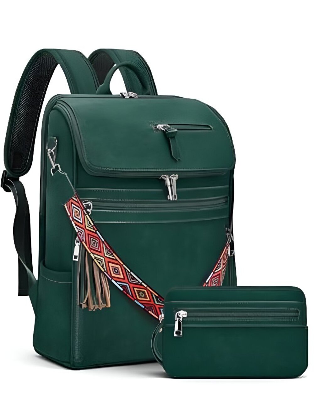 Leather Laptop Backpack for Women Designer Laptop Bag, 16.5 inch Travel